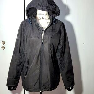 Point Zero- Mens Gray/Black Pinstripe neutral Performance coat Sz.Medium